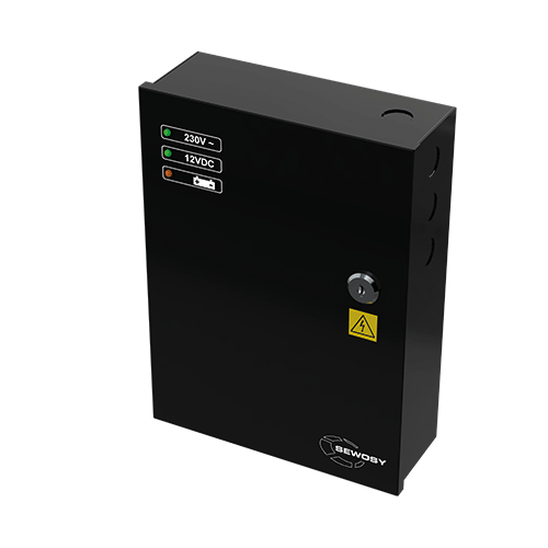 [AD1205R-N] (AD1205R-N) Alimentation à découpage noire 12V DC 5 A  (emplacement accu 7 Ah)
