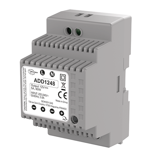 [ADD1248] (ADD1248) Alimentation sur rail DIN  230V AC / 12V DC / 60W - 5A