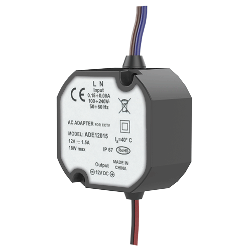 (ADE12015) Alimentation ronde 12VDC 1.5 A encastrable pot de 60