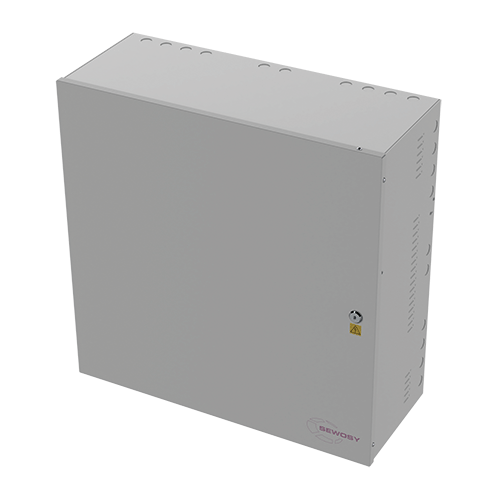 [COF-MG2] (COF-MG2) Coffret modulaire blanc 590x590x237mm avec RAIL DIN + grille perforée