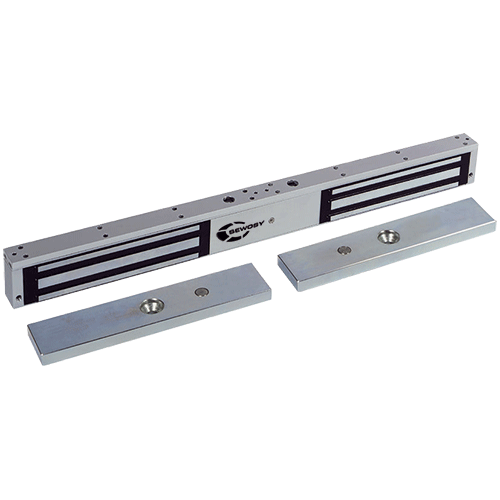 (EF300-2CTC) Ventouse électromagnétique applique double 2 x 300 daN 12-24V DC + CTC