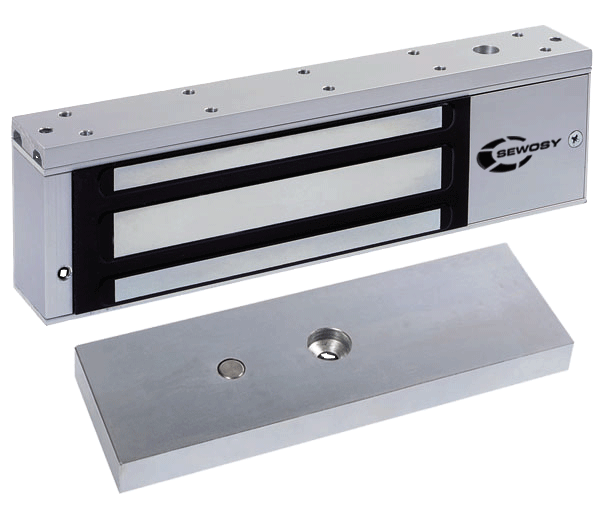 (EF550CTC) Ventouse électromagnétique applique 500 daN 12-24V DC + CTC + LEDs