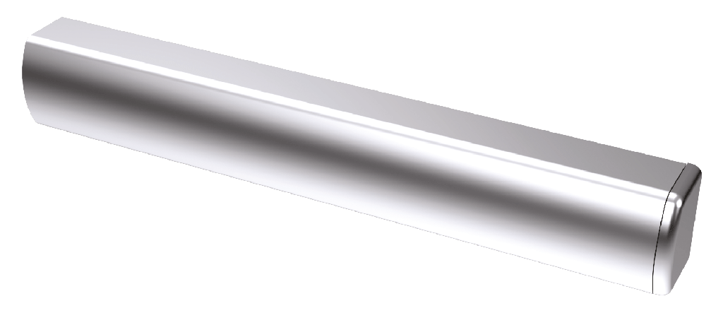 (EFLEX-G1) Goulotte aluminium 1 mètre + capuchon de finition pour série EFLEX