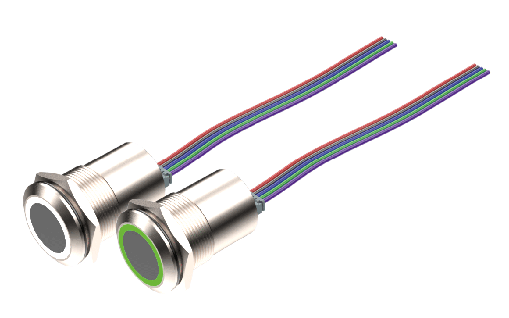 (PB19IR) Capteur infrarouge lumineux blanc/vert, 12/24V DC