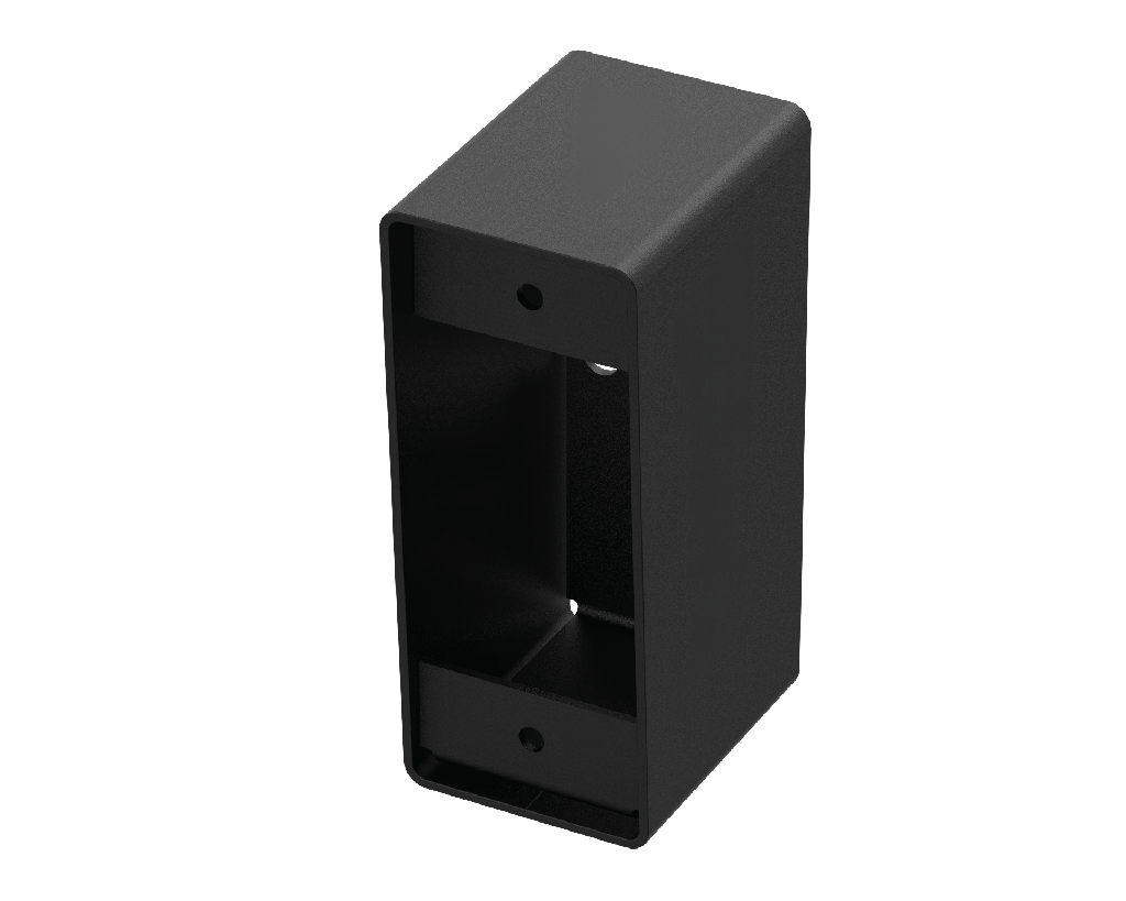 (PBHI1-N) Boitier applique étroit noir pour gamme bouton poussoir