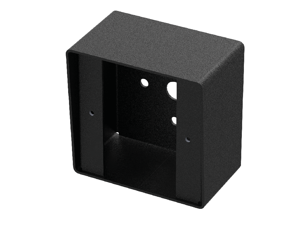 (PBHI2-N) Boitier applique carré noir pour gamme bouton poussoir