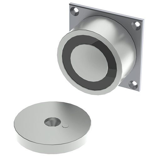 (VR200-80A) Ventouse électromagnétique ronde 200 daN 12-24V DC