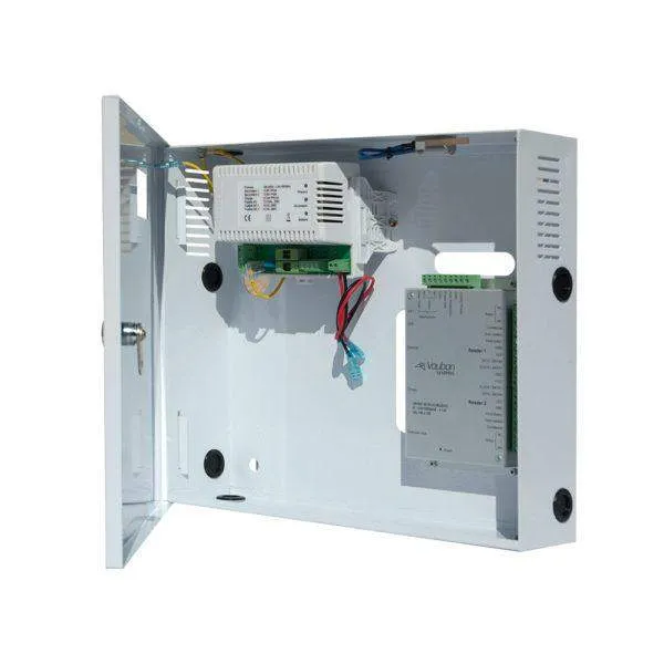 (V-EXT4+-220) Coffret Equipé, 1 module 4 lecteurs VEXT4+ et 1 Alimentation 12V/5A
