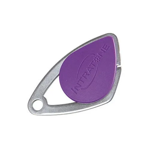 [08-0109] (08-0109) Badge électronique Mifare - insert inox gravé - violet