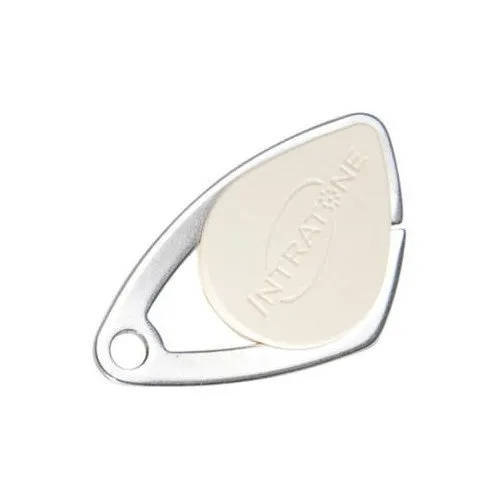 [08-0110] (08-0110) Badge électronique Mifare - insert inox gravé - ivoire