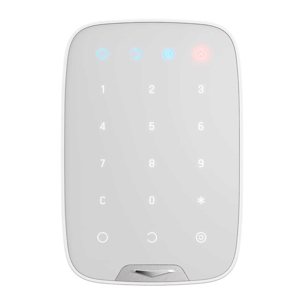 [2S-IB-CLAVIER] (2S-IB-CLAVIER) Clavier indépendant blanc - Bidirectionnel - Certifié Grade 2 - Sans fil 868 MHz Jeweller - Armé, partiellement armé, désarmé et urgence - Alimentation 4 piles AAA 1.5 V
