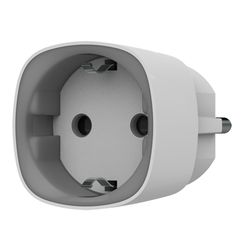 (2S-IB-PRISE) Prise intelligente avec contrôle à distance - Sans fil 868 MHz Jeweller - Antenne interne portée 1000 m - 230 VAC 50 Hz / Jusqu'à 2.5 kW (11 A) - Compteur de consommation - Couleur blanche