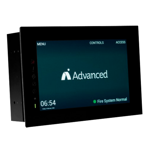 (ADV-TOUCH-10) Répéteur d'écran tactile Advanced - Écran de 10"  720p - Écran couleur - Connexion aux centrales via carte réseau (ADV-MXP-503) -                                  - Permet d'être installée sur une surface ADV-TOUCH-10-SBB