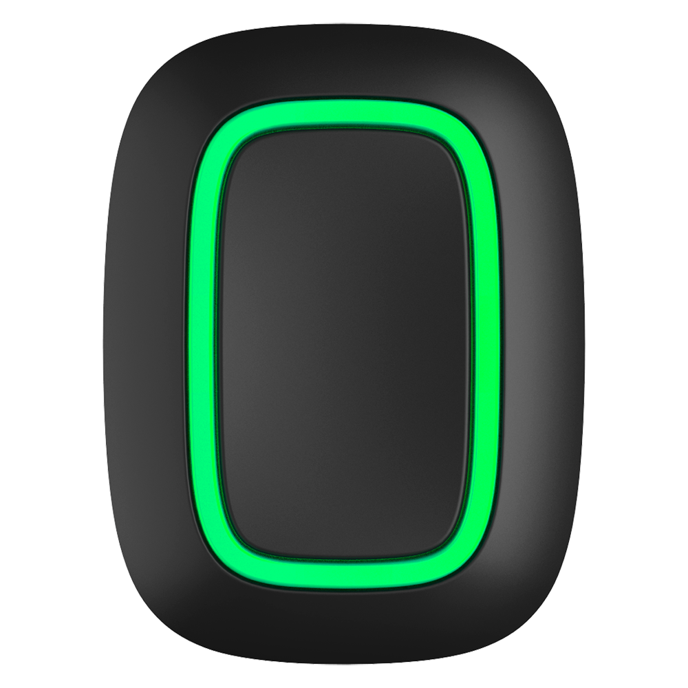 [AJ-BUTTON-S-B] (AJ-BUTTON-S-B) Bouton de panique - Certifié NFA2P et grade 2 - Ajax Superior - Surveillance quotidienne de la batterie - Sans fil 868 MHz Jeweller - Portée espace ouvert 1300 m - Pression sûre: double ou longue - Protection IP54