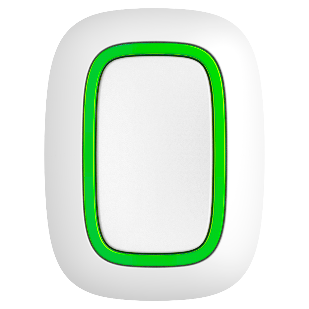 [AJ-BUTTON-S-W] (AJ-BUTTON-S-W) Bouton de panique - Certifié NFA2P et grade 2 - Ajax Superior - Surveillance quotidienne de la batterie - Sans fil 868 MHz Jeweller - Portée espace ouvert 1300 m - Pression sûre: double ou longue - Protection IP54