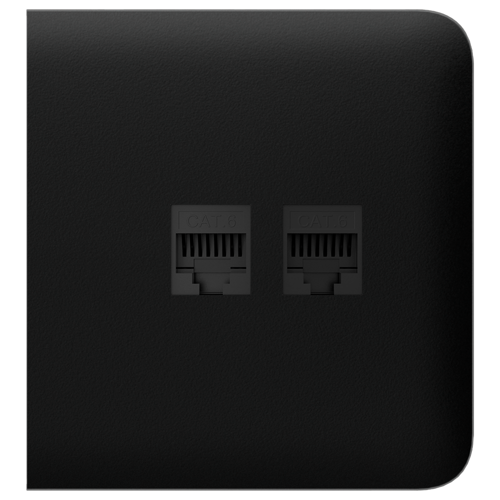 (AJ-SIDECOVER-LAN-B) Tapa lateral para enchufe Ethernet - Compatible con AJ-OUTLETCORE-LAN-W - Requiere marco AJ-FRAME - Color negro