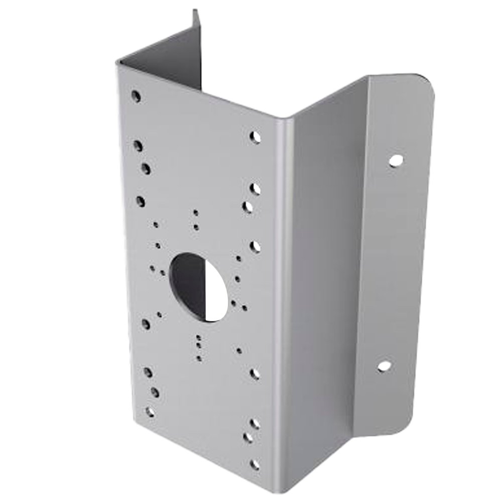 [DS-1276ZJ-P-Y] (DS-1276ZJ-P-Y) Support pour coin - Convient pour une utilisation intérieure/extérieure - Acier inoxydable, avec revêtement de protection - Surface pour caméras: 180 (L) mm x 250 (H)  - Passage de câble - Couleur blanche