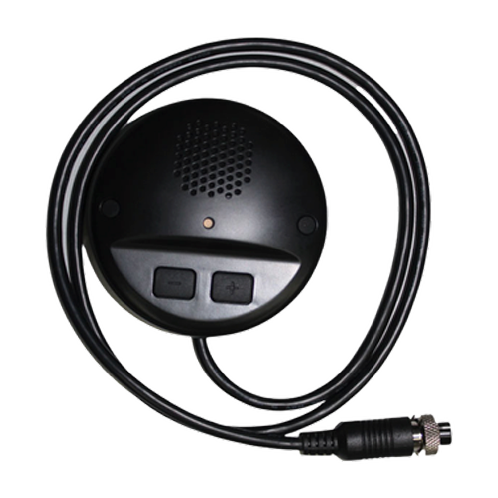 (DS-1350HM(AE)) Hikvision - Interphone avec microphone et haut-parleur intégrés - Pour les DVR embarqués Hikvision - Audio bidirectionnel en duplex intégral - Bouton de réglage du volume, 5 niveaux - Longueur du câble 6000 mm