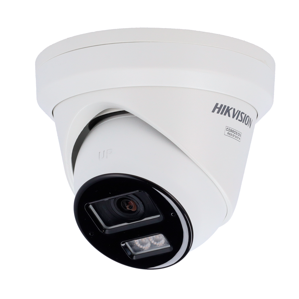 (DS-2CD2343G2-LIZ2UY(2.8/4mm)) Hikvision cámara Turret IP gama PRO - Resolución 4 Megapíxel - Dos lentes en una 2.8/4 mm - Luz híbrida 30 m | Micrófono dual en array - AcuSense | Detección de movimiento 2.0 - Face capture | PoE | MicroSD | IP67 | NEMA 4X
