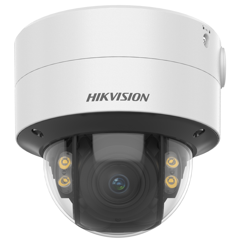 (DS-2CD2747G2T-LZS (C)) Hikvision - Caméra dôme IP gamme PRO - Résolution 4 MPx (2688x1520) | PoE | Audio - Objectif varifocal 2.8~12 mm | Alarmes | ColorVu - Lumière blanche 40 m | Détection de mouvement 2.0 - AcuSense | Reconnaissance faciale | IP67, IK10