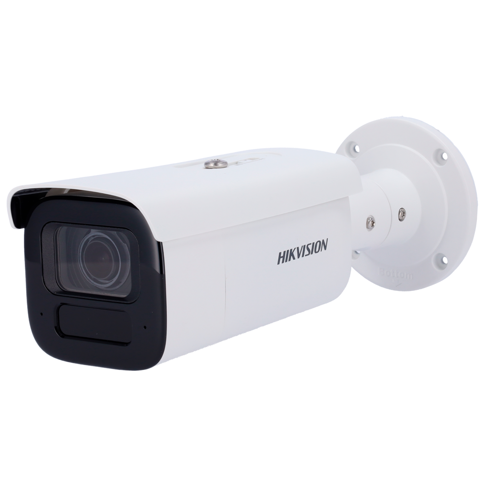 (DS-2CD3B46G2T-IZHS(2.8-12mm)(H)) Hikvision - Caméras Bullet IP Gamme SOLUTIONS - Résolution 4 MPx | DarkFighter | WDR (140 dB) - Lentille 2.8~12 mm | PoE+ | Alarmes | Audio - Portée IR 60 m | MD 2.0 | Comptage de personnes - AcuSense | Reconnaissance faciale | IP67, IK10
