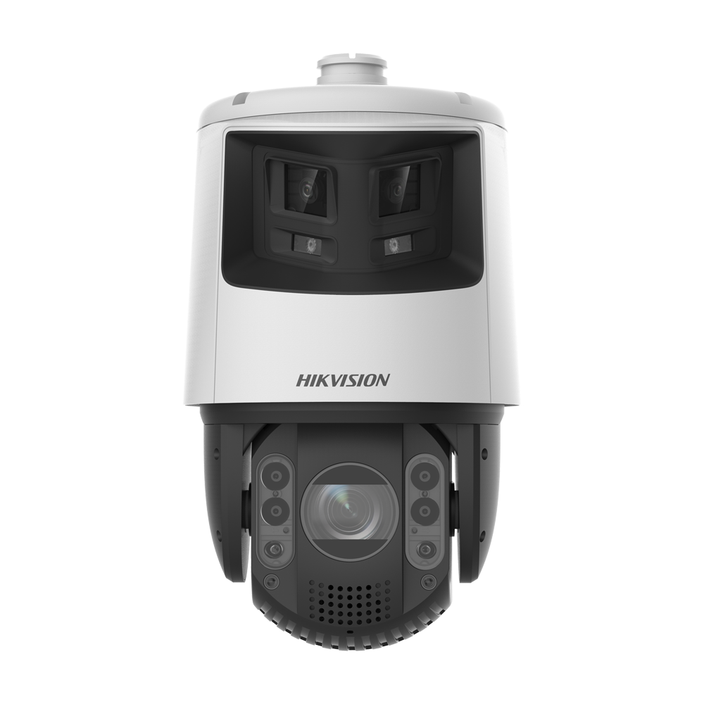 (DS-2SE7C432MWG-EB/26(F0)) Hikvision  - Gamme PRO - Caméra IP motorisée - Double objectif (Panoramique 6Mpx + PTZ 4Mpx)) - Objectif 5.9~188.8 mm | 32X | AutoTracking | IP66 - PTZ IR 200m | Lumière panoramique 30m | Capture de visage