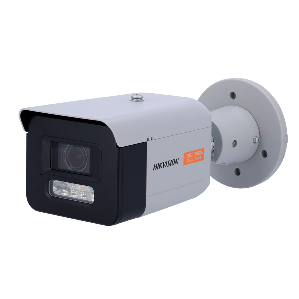 (DS-2XC3646G0H-LIZSU(PA)(7-35mm)) Caméra Bullet IP gamme SOLUTIONS Hikvision - Résolution 4 Mpx (2560x1440) [%VAR%] - Obj varifocal motorisé 7~35 mm - Lumière hybride 50 m | ColorVu - PoE+ | Audio | Alarmes | Microphone | MicroSD - MD 2.0 | AcuSense | IP68 | IK10 | NEMA 4X