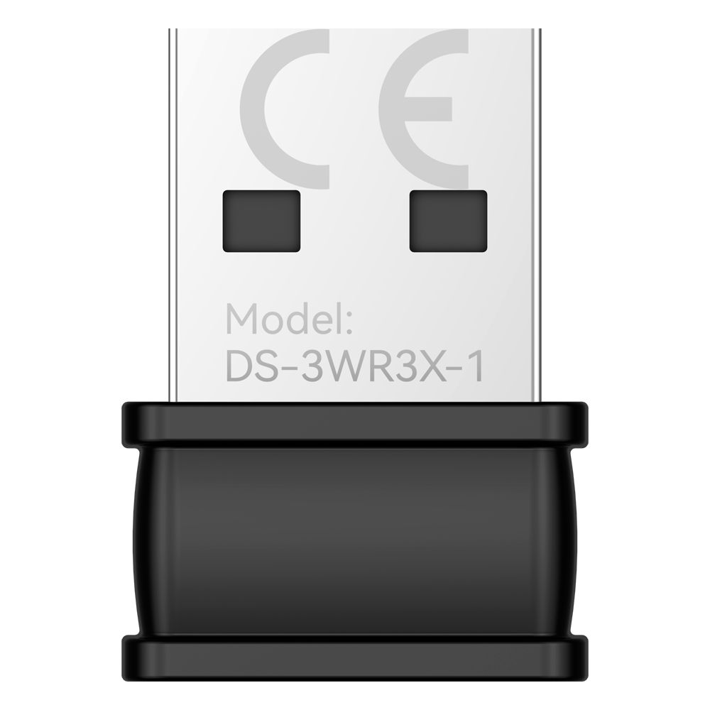 (DS-3WR3X-1) Hikvision Usb Wi-Fi6 - Wi-Fi 6  IEEE802.11ax/b/g/n - Frecuencia 2.4GHz - Hasta 20 Mbps conectado al NVR  - Plug and Play