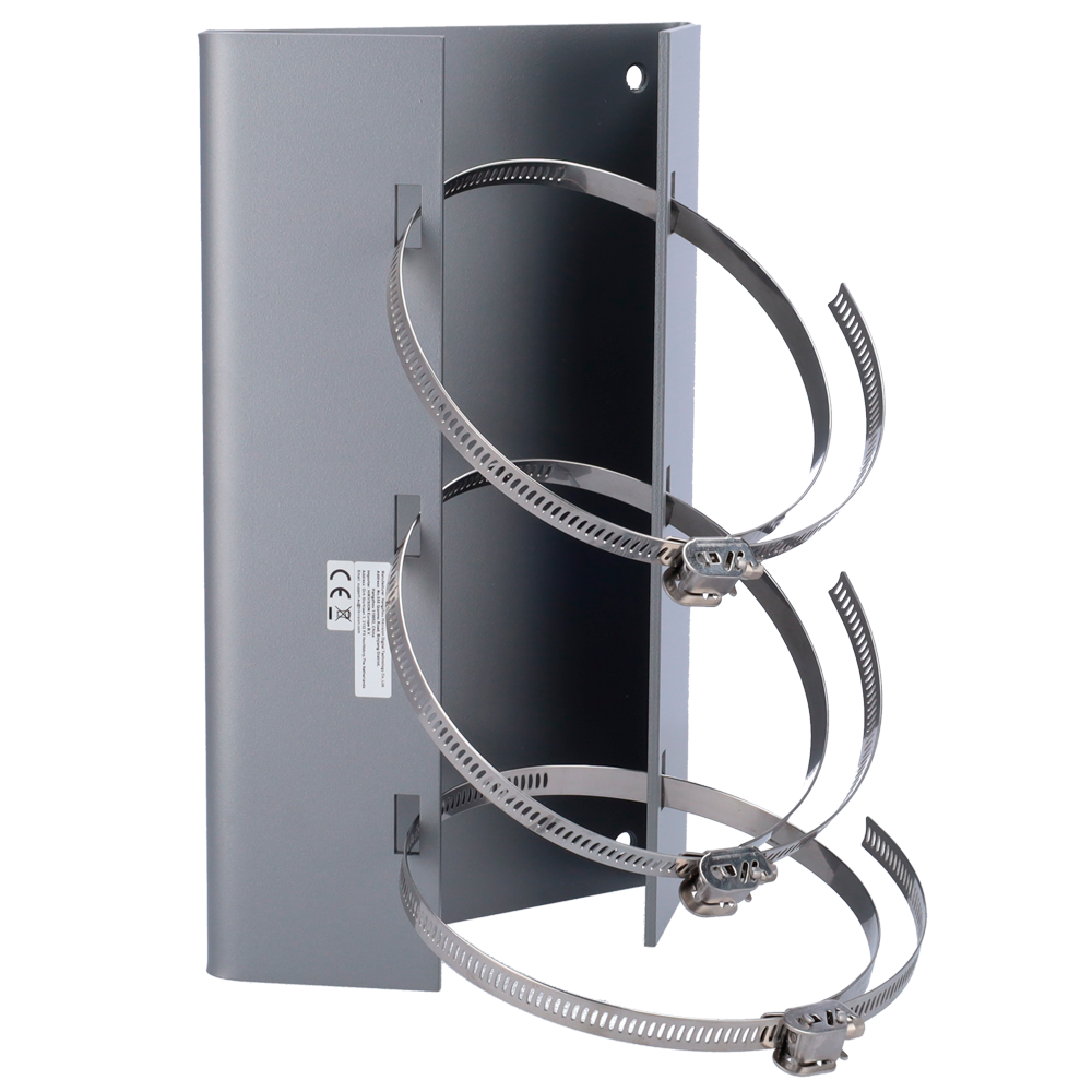 [DS-4650ZJ-PSLY] (DS-4650ZJ-PSLY) Hikvision - Support de poteau - 314 mm × 197 mm × 198 mm - Acier inoxydable 316L - Adapté pour une utilisation extérieure