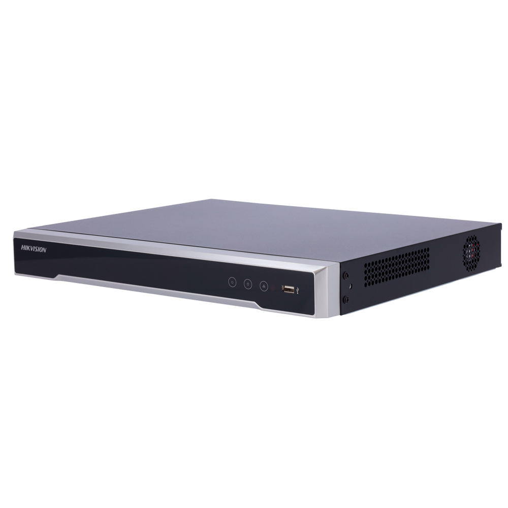 (DS-7608NI-M2) Hikvision - Gamme SOLUTIONS - Enregistreur NVR 8 canaux IP - Résolution maximale 32Mpx@2ch | Alarmes | Audio - Bande passante 128 Mbps | POS - Supporte 2 disques durs