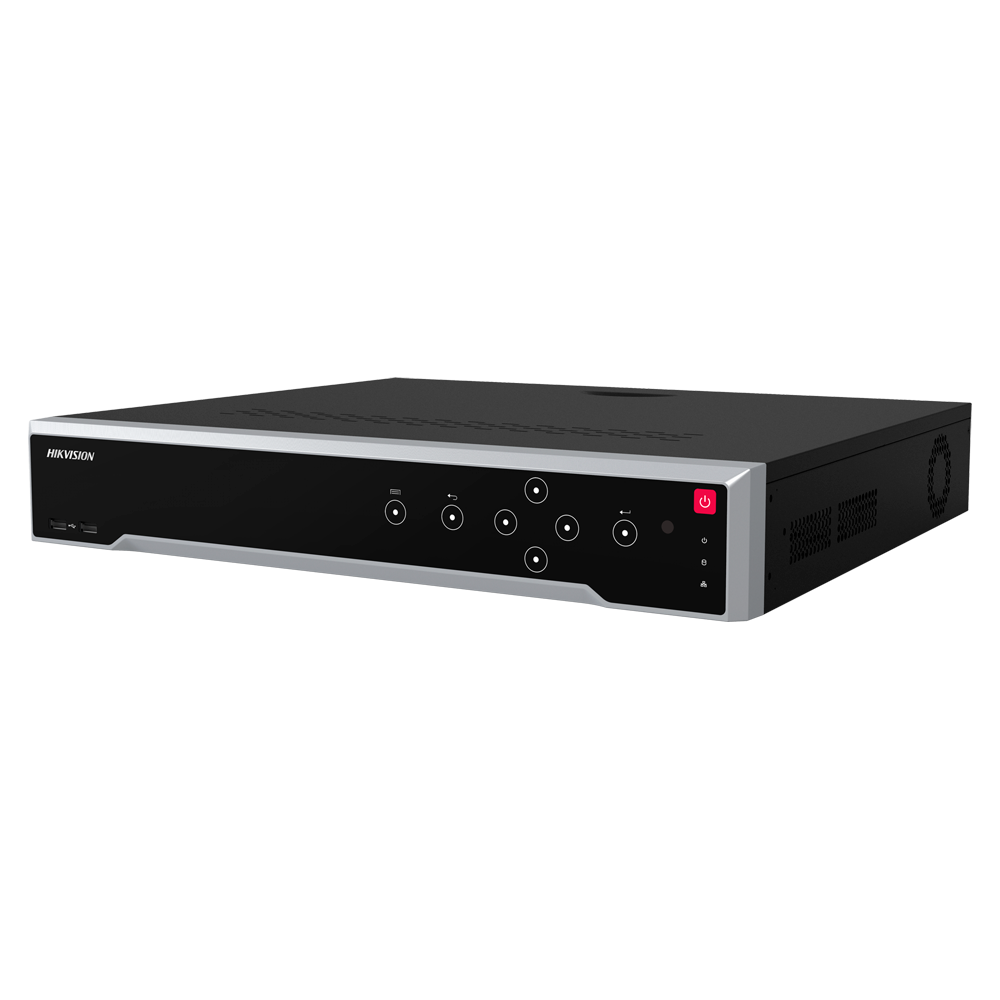 (DS-7732NI-M4/16P) Hikvision - Gamme ULTRA - Enregistreur NVR 32CH IP | Switch 16CH PoE 200 W max - Résolution maximale 32Mpx@2ch | Alarmes | Audio - Bande passante 320 Mbps | POS - Prend en charge 4 disques durs | Sortie vidéo HDMI 8K