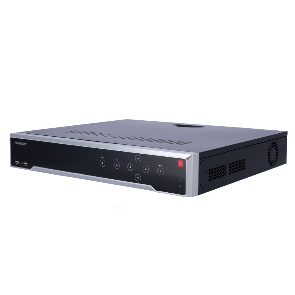 [DS-7732NI-M4/24P] (DS-7732NI-M4/24P) Enregistreur NVR 32 CH IP gamme SOLUTIONS Hikvision - Switch 24 CH PoE max. 210 W - Résolution maximale 32Mpx@2ch - Alarmes | Audio - Bande passante 320 Mbps | POS - Prend en charge 4 disques durs | Sortie vidéo HDMI 8K