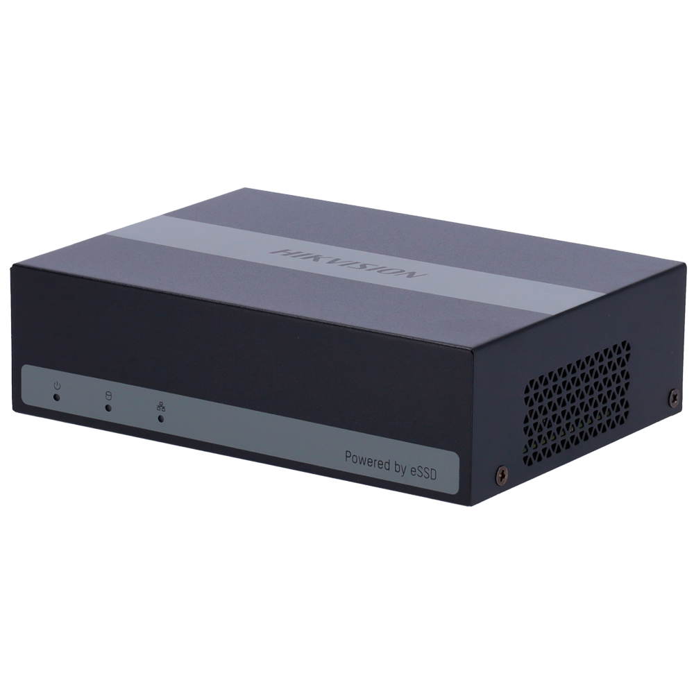 [DS-E04HQHI-B] (DS-E04HQHI-B) Hikvision DVR 5n1 - 4 CH HDTVI / HDCVI / AHD / CVBS - 1 Canal IP 6 MPx - Résolution d'entrée maximale 5 MPx - eSSD intégré 512 Go  Faible consommation d'énergie - Audio par coaxial | Détection de mouvement 2.0