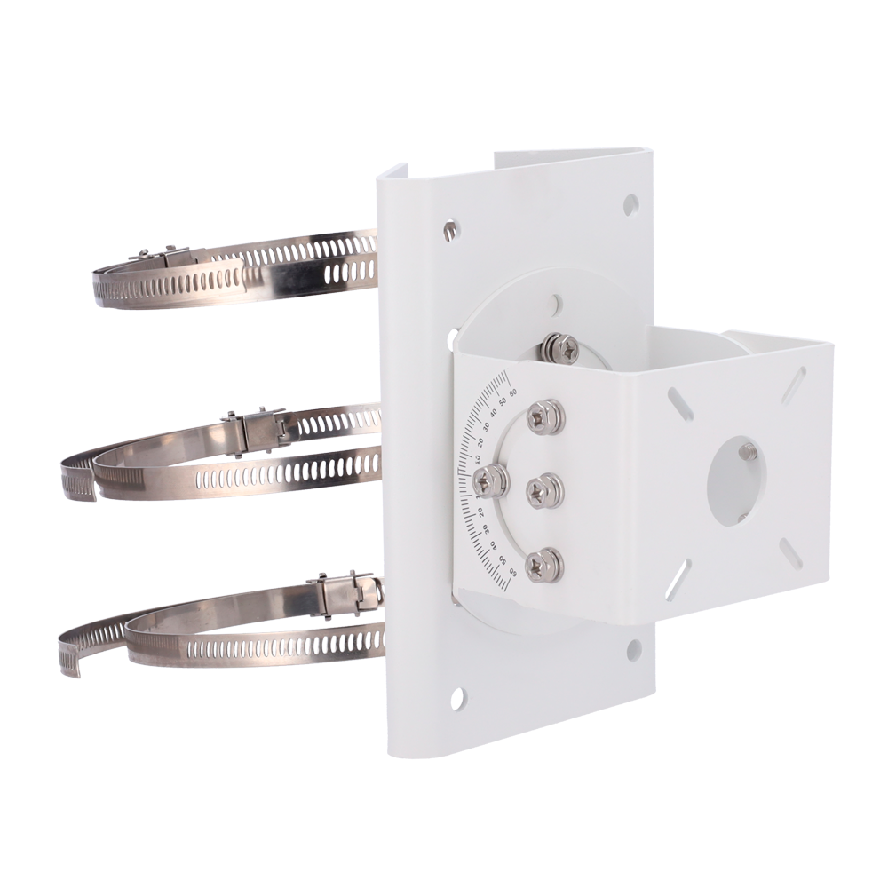 (DS-PRB-1310) Support pour montage vertical sur poteau - Pour les radars d'intrusion - Matériau du boîtier: acier - Adapté pour une utilisation extérieure - 130 (H) x 126 (L) x 200 (Pr) mm