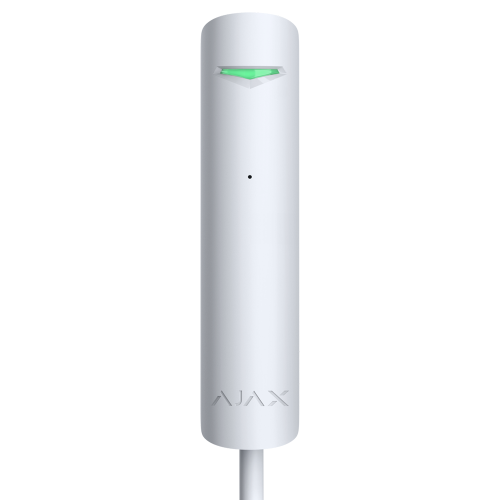 [FIBRA-GLASSPROTECT-W] (FIBRA-GLASSPROTECT-W) Détecteur de bris de verre - Degré 2 - Protocole Fibra - Rang de détection 9 m - Sensibilité ajustable - Indicateur LED  - 1 entrée supplémentaire de capteur NF câblé