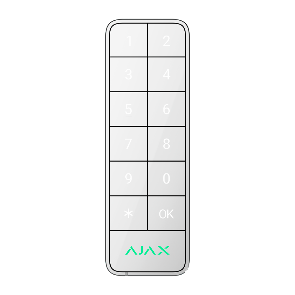 [FIBRA-KEYPADOUTDOOR-W] (FIBRA-KEYPADOUTDOOR-W) Clavier extérieur IP66/IK08 avec lecteur RFID - Armement/désarmement complet ou groupé - Authentification: codes, lecteur RFID ou Bluetooth - Indication sonore et par LED - Contrôle des scénarios d'automatisation - Certifié Grade 3
