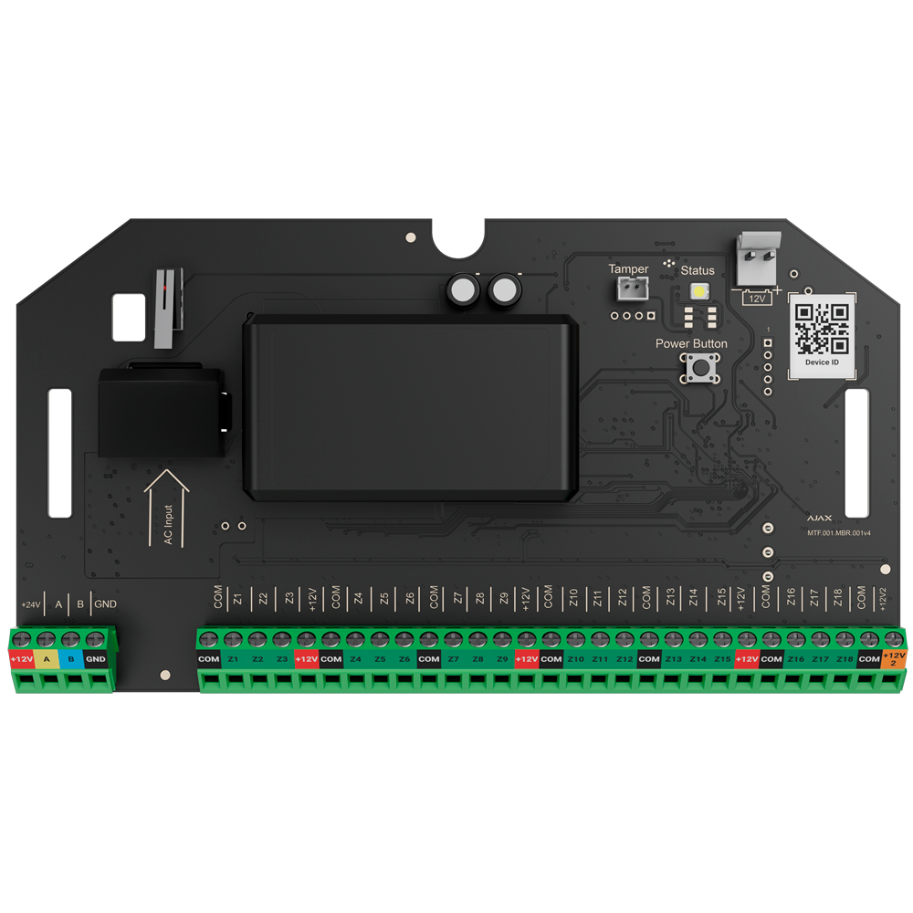 [FIBRA-MULTITRANSMITTER-NOCASE] (FIBRA-MULTITRANSMITTER-NOCASE) Extenseur de zones câblées Grade 3 - Protocole Fibra - Jusqu'à 18 entrées câblées  - Alarme configurable NF, NO, EOL, 2EOL, 3EOL - Double Bouton anti-sabotage anti-ouverture - Double sortie d'alimentation 12V / 1A