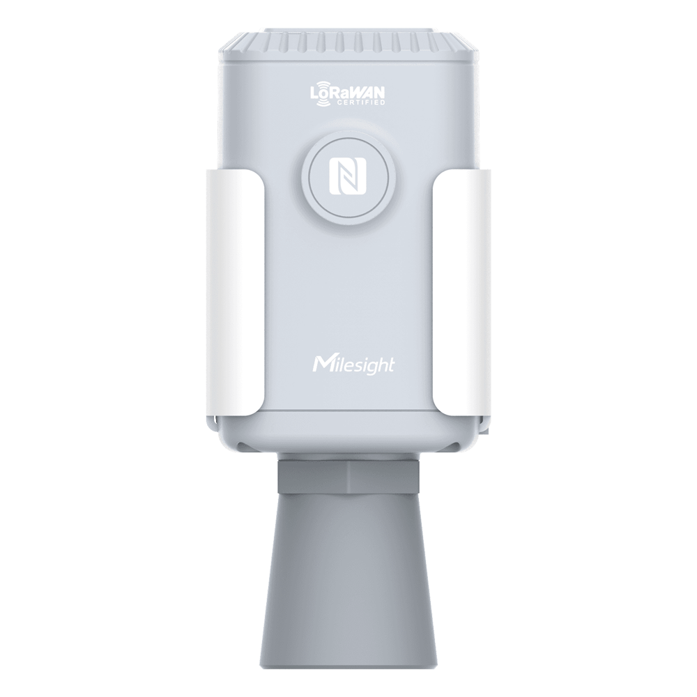 (MS-EM500-UDL-868M) Capteur à ultrasons de distance LoRaWAN - Détection jusqu'à 8m - Jusqu'à 10Km de portée avec vision directe - Configuration via NFC et application - Degré de protection IP67 - Batterie de longue durée