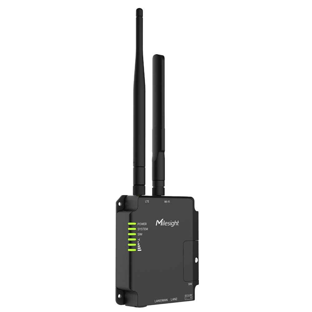 (MS-UR32S-L04EU-P) Milesight - Routeur industriel 4G PoE - 2 Ports Ethernet RJ45 10/100 - PoE 802.3 af/at - Emplacement carte SIM 4G/3G - Installation DIN, murale ou bureau