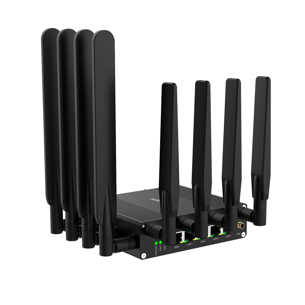 (MS-UR75-504AE-P-W2) Routeur industriel Milesight 5G - 5G NSA et SA - 5 ports 10/100/1000Mbps - PoE 802.3 af/at | M.2 Slot NVMe SSD - Double emplacement pour carte SIM - Wi-Fi 802.11 b/g/n/ac/ax | Positionnement GPS