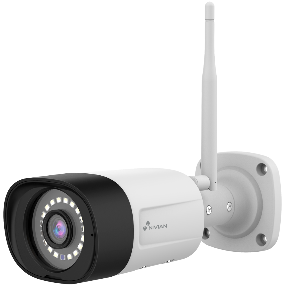 (NV-CAM30-W6) Cámara Bullet 3MP 2K - Compatible con KITS CCTV WIFI NIVIAN - Resolución 3 Mpx / H.265+ - Lente 4 mm - IR LEDs Array Alcance 20 m - Impermeable IP66
