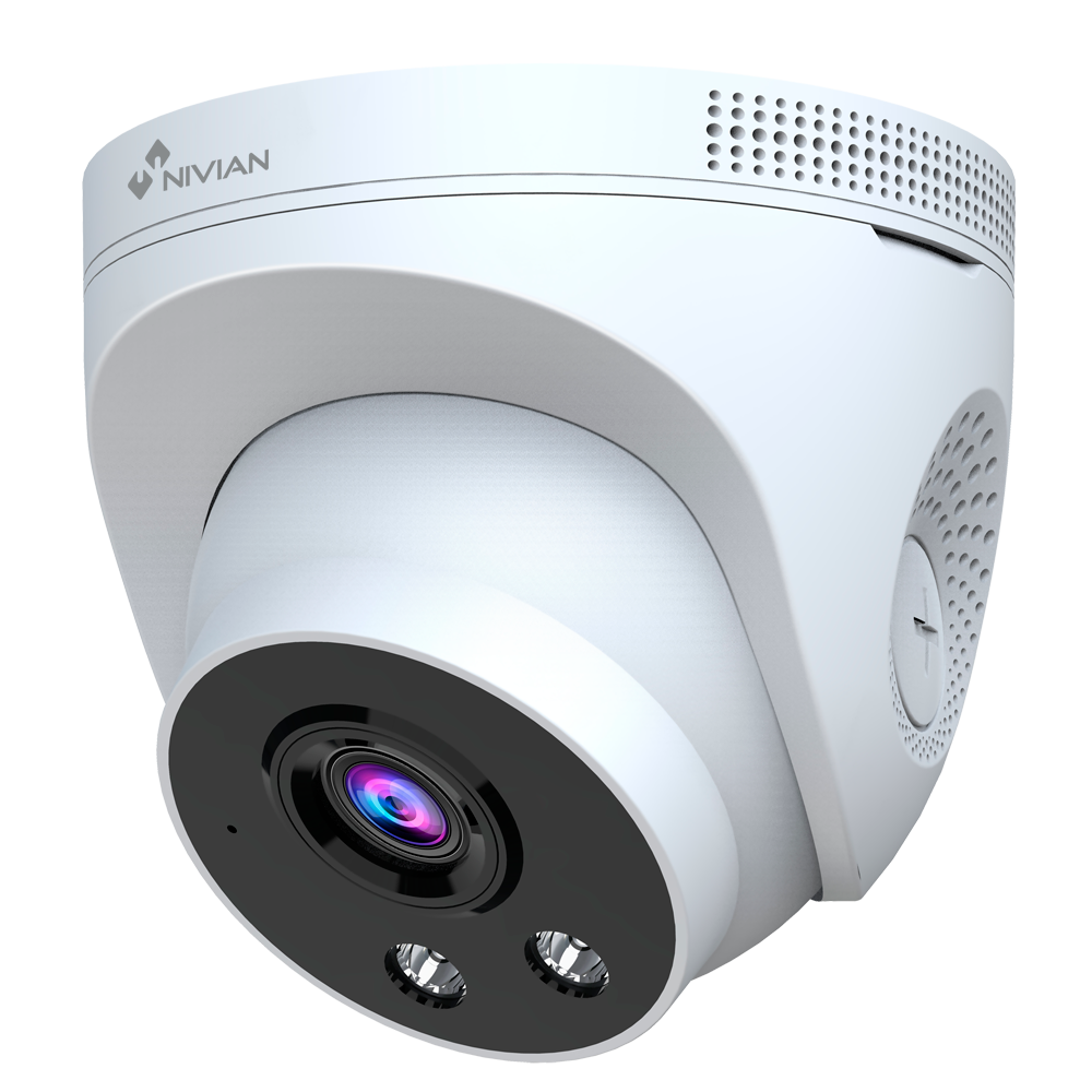 (NV-DOM30-W6) Cámara Domo 3MP 2K - Compatible con KITS CCTV WIFI NIVIAN - Resolución 3 Mpx / H.265+ - Lente 4 mm - IR LEDs Array Alcance 20 m - Impermeable IP66