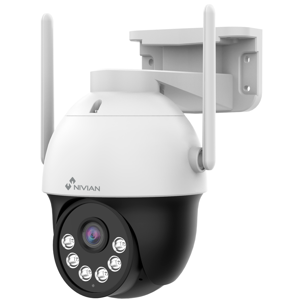 (NV-MOTOCAM30-W6) Cámara PT Motorizada 3MP 2K - Compatible con KITS CCTV WIFI NIVIAN - Resolución 3 Mpx / H.265+ - Lente 4 mm - IR LEDs Array Alcance 20 m - Impermeable IP66