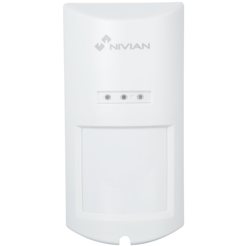 (NVS-02T) Nivian Smart - Détecteur volumétrique extérieur - Plage de détection 12m/100º -                                  - Immunité aux animaux de compagnie 20Kg - Sans fil 433MHz - Compatible avec la centrale d'alarme Nivian Smart