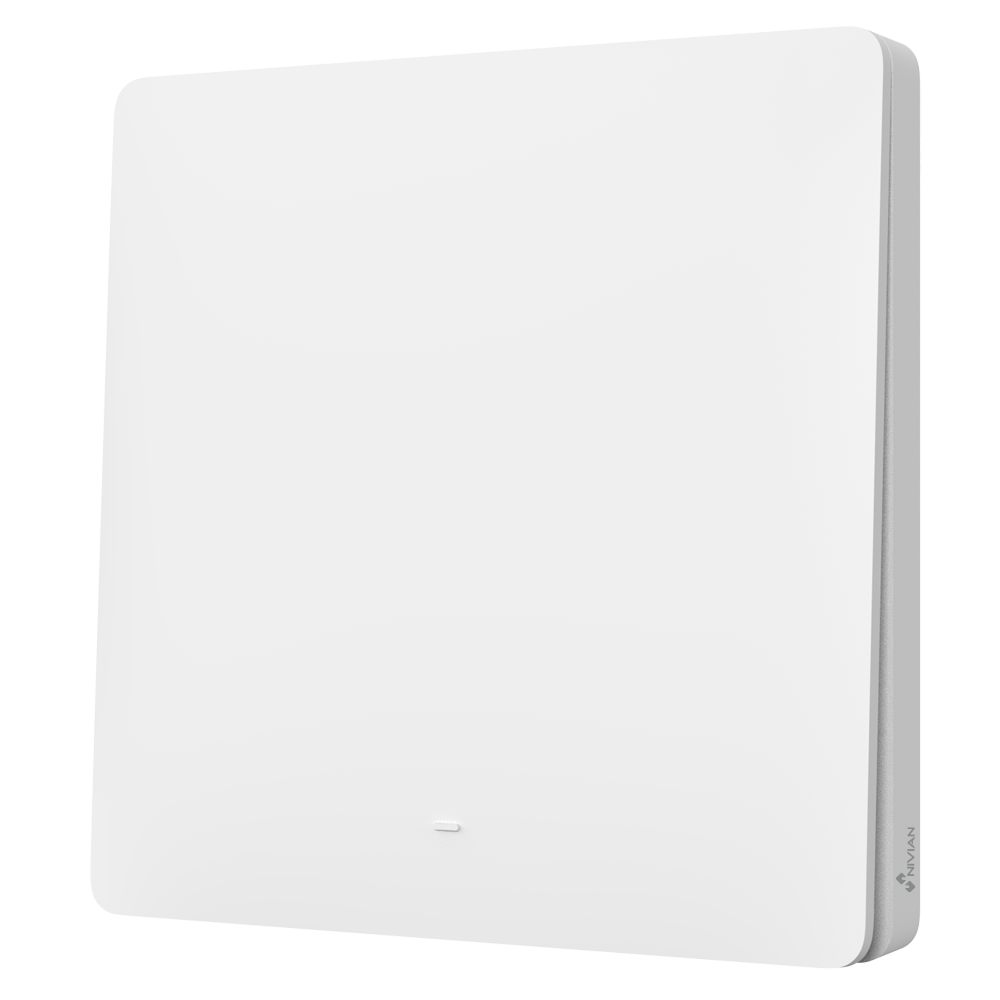 (NVS-BATBUTTON-1-R) Bouton poussoir sans fil fonctionnant à pile avec 1 bouton - RF433 / Fonctionnement à piles - Sans fil / Longue autonomie - Bouton poussoir mécanique - Installation facile - sAppairer vos interrupteurs compatibles
