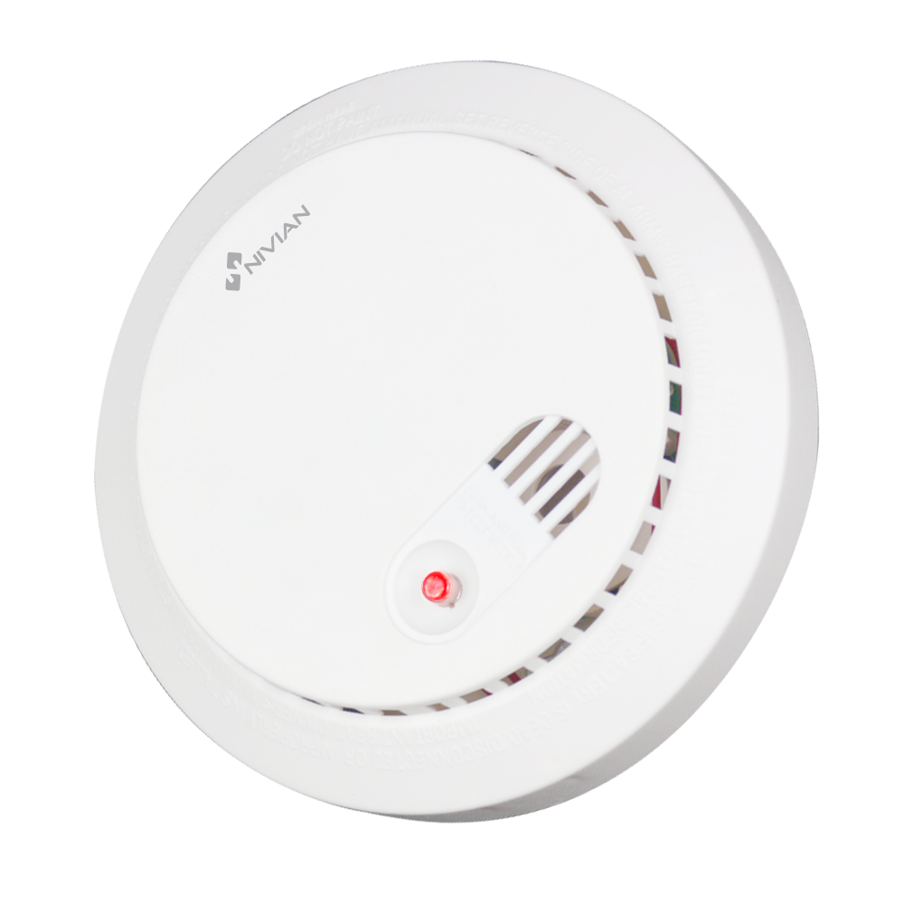(NVS-D5C) Nivian Smart - Détecteur de fumée - Sirène intégrée et LED - Fonctionnement avec centrale ou autonome - Sans fil 433MHz - Compatible avec la centrale d'alarme Nivian Smart