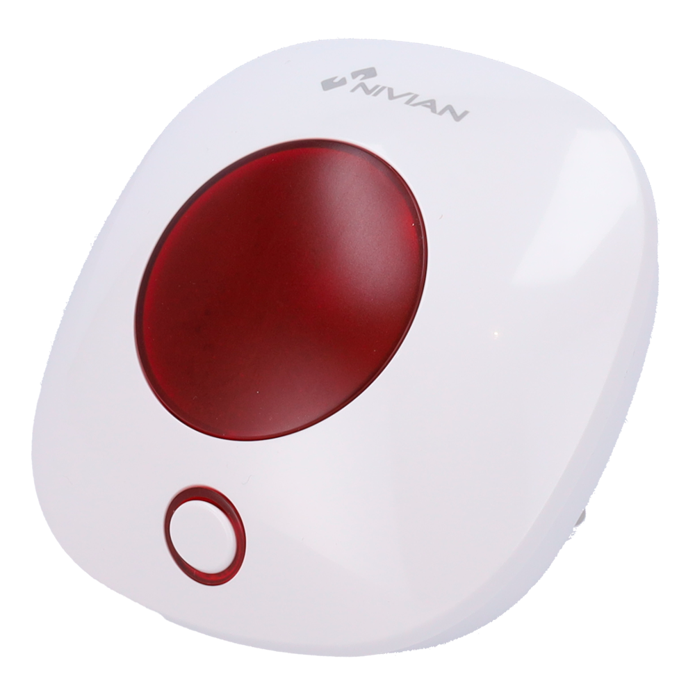(NVS-INDOORSIREN) Nivian Smart - Sirène pour intèrieure - Batterie de secours - Voyant lumineux / Sirène 85dB - Sans fil 433MHz - Compatible avec les kits d'alarme Nivian