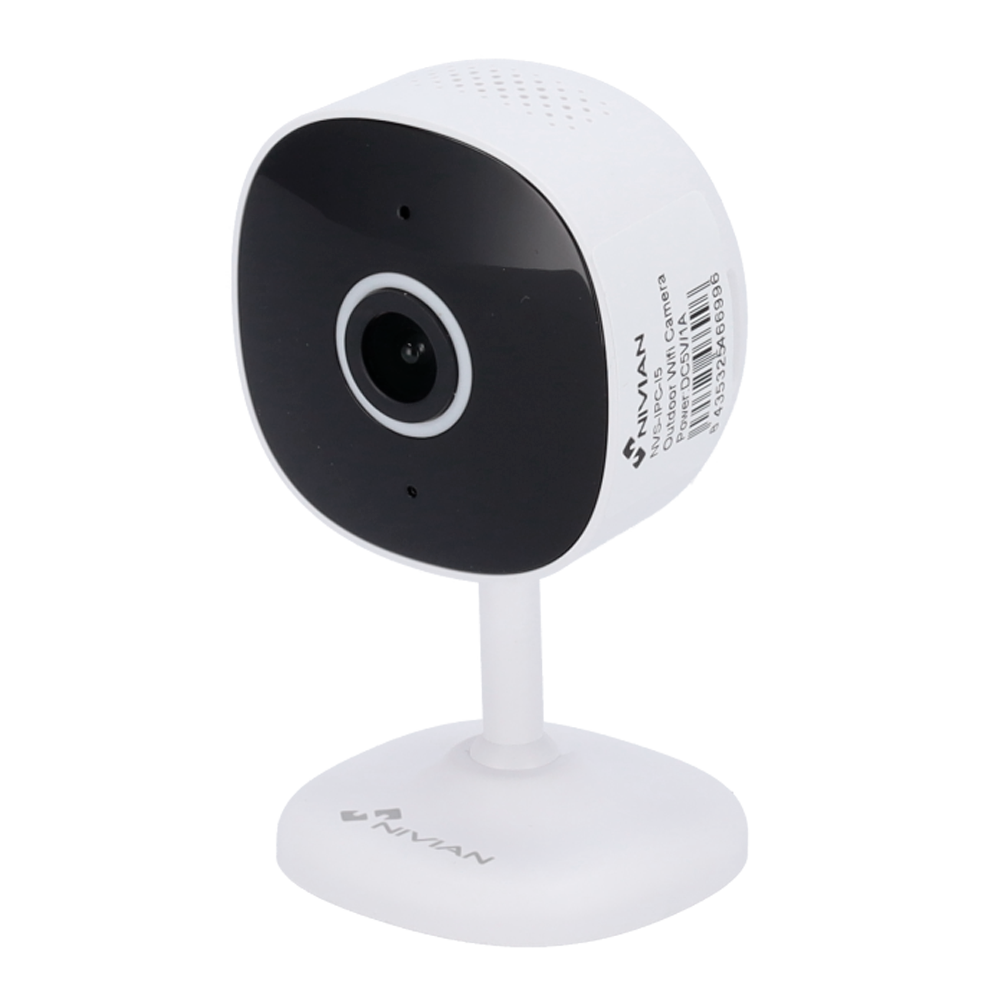 (NVS-IPC-I5) Nivian Smart Caméra 2K - Wifi  2.4  GHz - Audio | Portée IR 10 m - Détection de personnes - Enregistrement sur carte microSD ou sur le cloud - Compatible TUYA Smart / Google / Alexa
