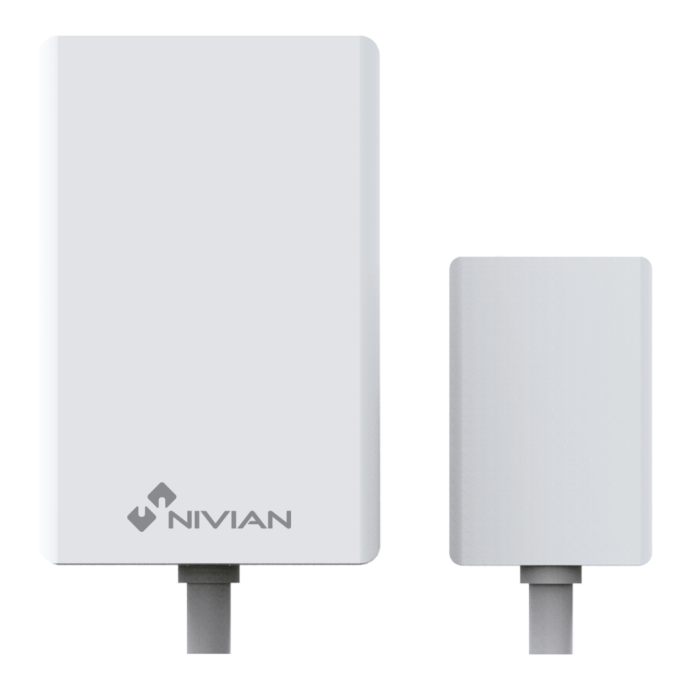 (NVS-WATERFLOOD1) Nivian Smart - Détecteur d'inondation - Capteur de sol ou de mur câblé 1.5m - Indicateur LED - Sans fil 433MHz - Compatible avec la centrale d'alarme Nivian Smart