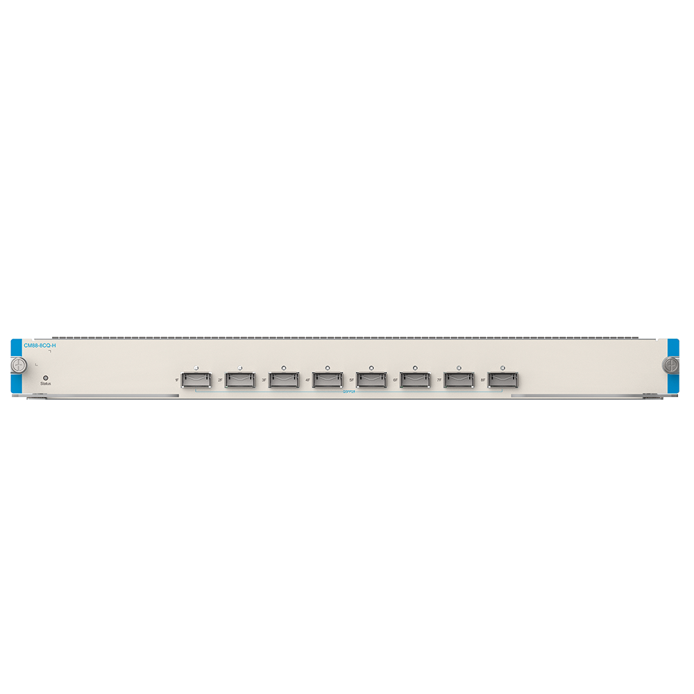 (RG-CM88-8CQ-H) Ruijie - Carte d'interface pour switch modulaire - Compatible avec RG-CS88-08 - 8 QSFP28 40/100Gbps - Taille 1U
